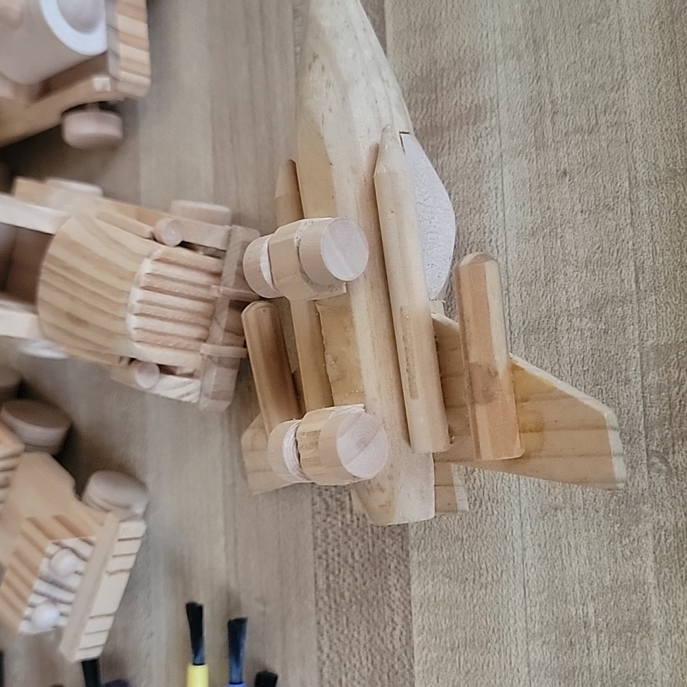 Natural Wood Toy Vehicle Craft Set - Picture 11 of 11
